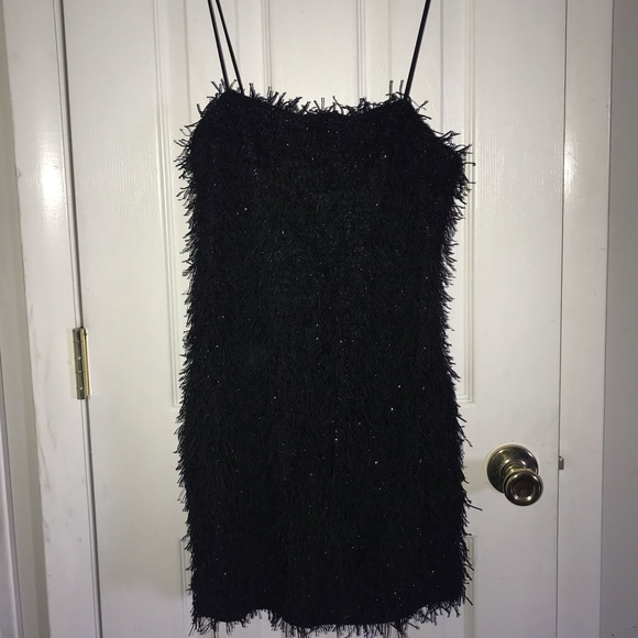 Black Fringe Sparkly Dress - Picture 2 of 5